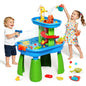 Toddler Water Table Sensory Table for Kids Outdoor Table with Rain Shower Sprinkler 28 Pcs