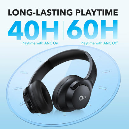 Soundcore by Anker Q20i Hybrid Active Noise Cancelling Headphones Wireless Over-Ear Bluetooth Black