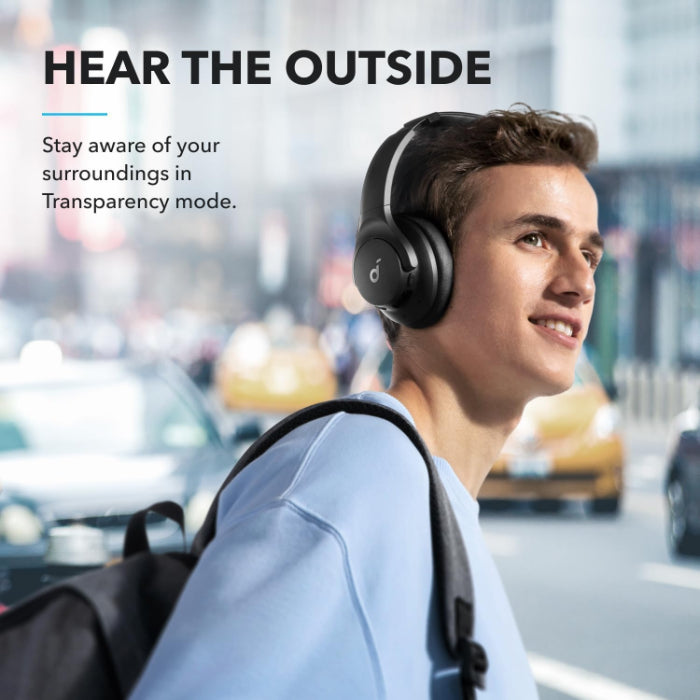 Soundcore by Anker Q20i Hybrid Active Noise Cancelling Headphones Wireless Over-Ear Bluetooth Black
