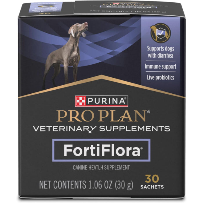 Purina Pro Plan Veterinary Supplements FortiFlora Daily Probiotics for Dogs Helps Digestive Gut Health and Diarrhea - 30 ct. Box