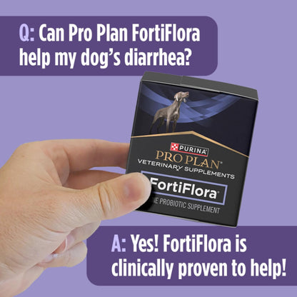 Purina Pro Plan Veterinary Supplements FortiFlora Daily Probiotics for Dogs Helps Digestive Gut Health and Diarrhea - 30 ct. Box