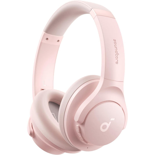Soundcore by Anker Q20i Hybrid Active Noise Cancelling Headphones Wireless Over-Ear Bluetooth Pink